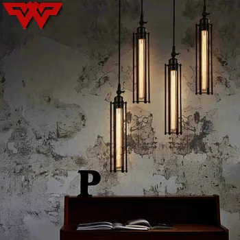 

WOOTOP Creative Iron Retro Flute Chandelier Loft Industrial Style Cafe leisure club restaurant chandelier