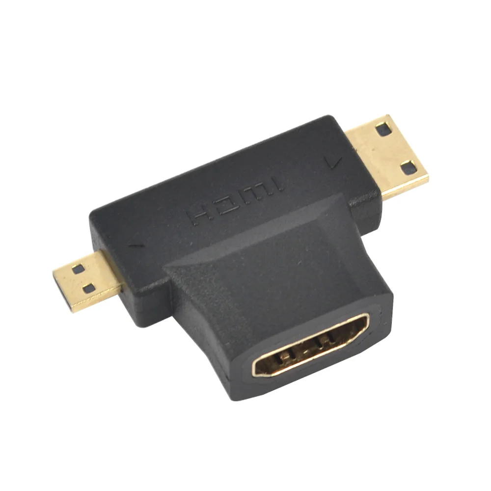 Kebidu 20 штук 3 в 1 V1.4 high Скорость 1080 P HDMI Женский к Mini/разъем Micro HDMI адаптер конвертер Тип D C для HDTV