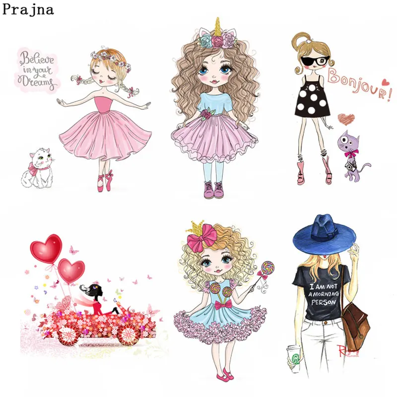 Виниловые стираемые наклейки Prajna Candy Girl с теплопередачей поплавок для детей