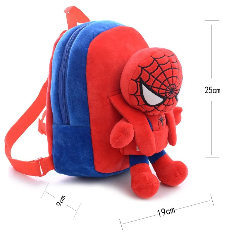 Ironman Superman Spiderman Batman кукла плюшевый школьный рюкзак Mochila 3D Мстители плюшевые рюкзаки