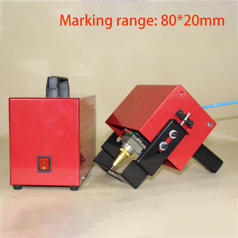 

80*20mm Portable Metal Marking Pneumatic Dot Peen Frame and Motorcycle Marking Machine