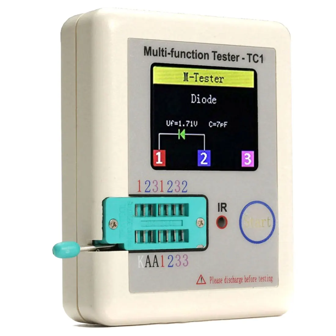 

Multi - Functional Testing Instrument LCR-TC Full Color Screen Graphic Display LCR-TC1 Transistor Tester
