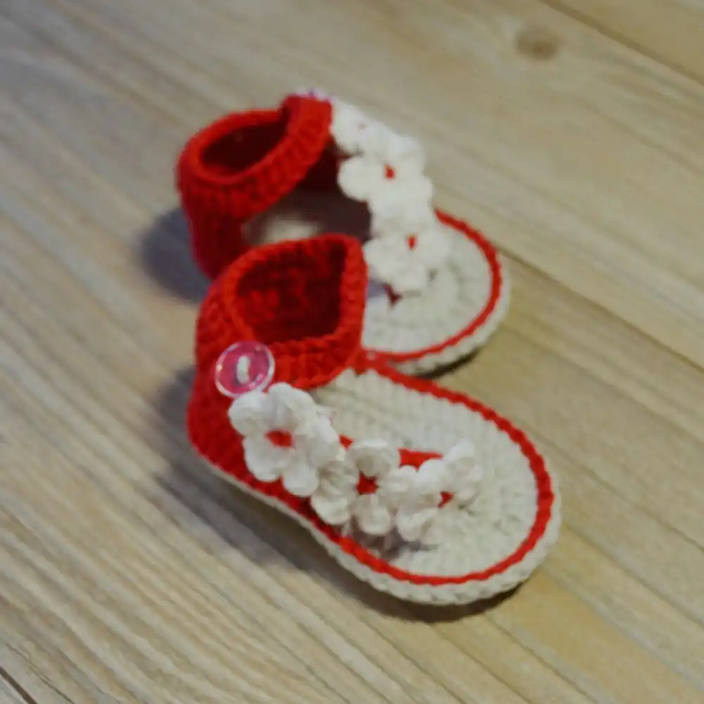 crochet sandals for baby girl