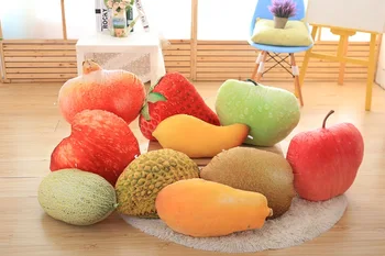 

Back Cushions Decorative Pillows For Chairs Sofa Seat Cute Floor Home Decor 3D Creative Simulation Fruit Vegetable Food Cabbage