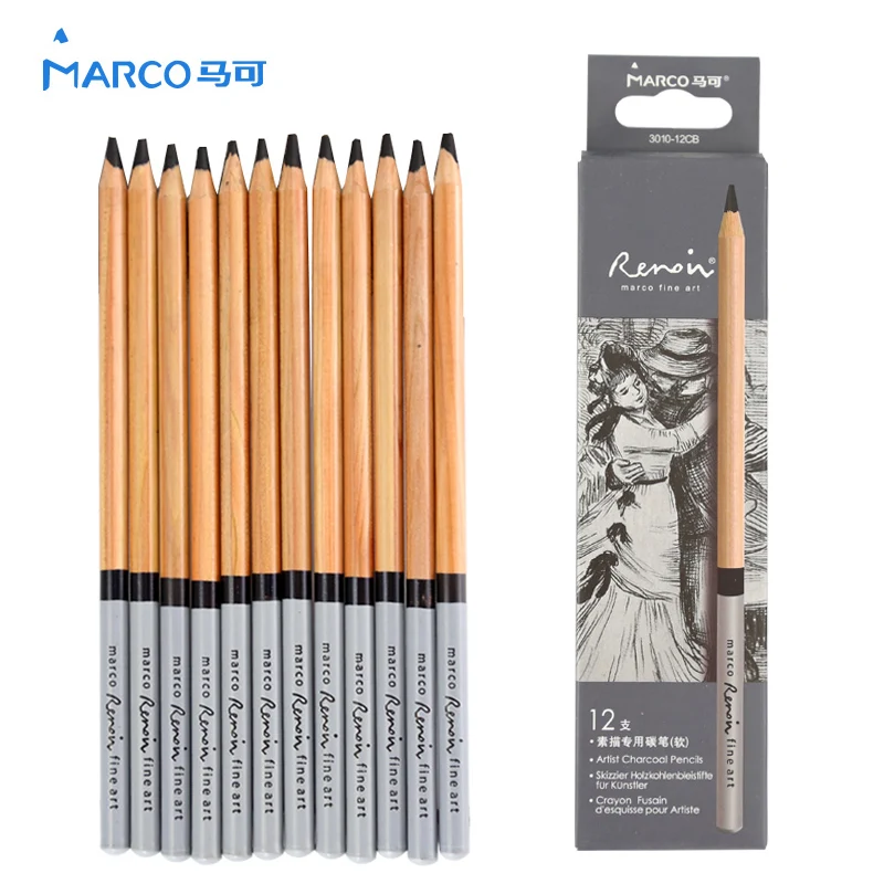 

Macro Renoir Standard Pencil 3010 Series 12 Pieces/Box Art Sketch Pencils Professional Drawing Pens Set Soft/Neutral/Hard Pen