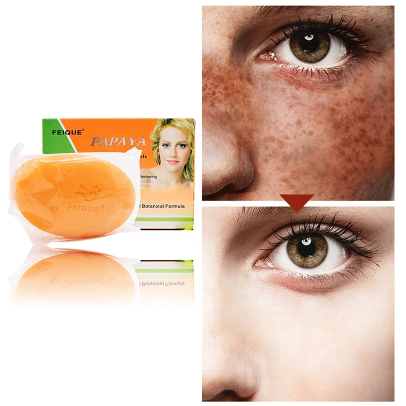 130g per pcs Feique All-natural Botanical Formula Papaya Whitening Anti-freckle Renewing Soap Face Skin Care Product 130g per pcs Feique All-natural Botanical Formula Papaya Whitening Anti-freckle Renewing Soap Face Skin Care Product