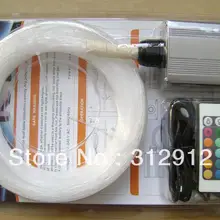 150 шт. 0,75 мм* 2 м PMMA комплект оптического волокна с 6 Вт RGB светильник двигателя, ИК 24key дистанционного управления; Модель: FRP-01