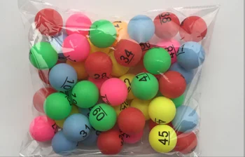 

100 Pcs 1-100 Digital Number Game Ball Colorful Seamless Table Tennis Ball Lottery Ball Eudcational Toy