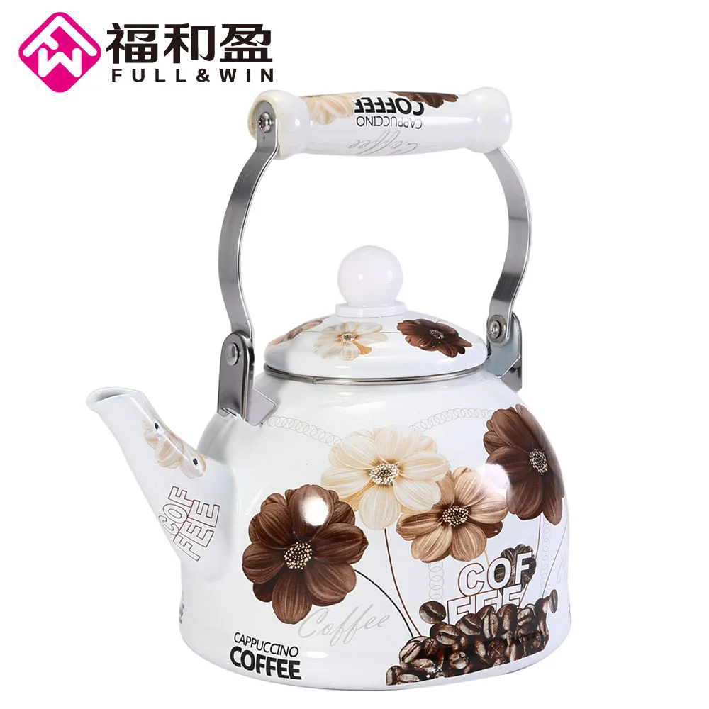 

2L Chinese Traditional Enamel Teapot Vintage Loose Leaf Tea Coffee Pot Kettle Enamel Coated Steel Vintage Style Teapot