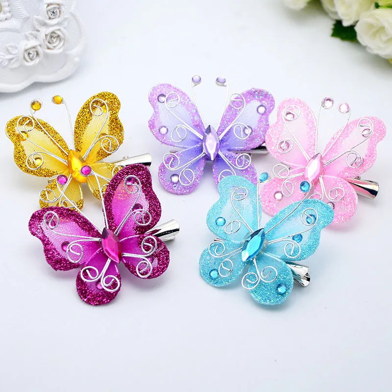 Pinzas para el pelo de mariposa para niñas, diadema Adorable, horquillas para el pelo, pasador para el pelo, 5 uds.