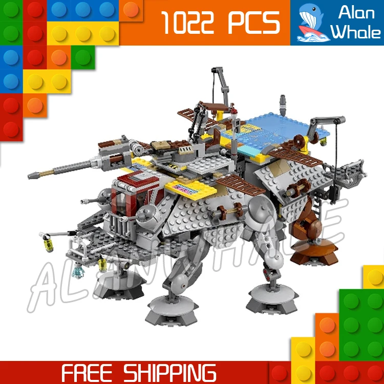 

1022pcs New Space Wars Universe 05032 Captain Rex's AT-TE Model Building Blocks Toys instruction Bricks Compatible with Lego