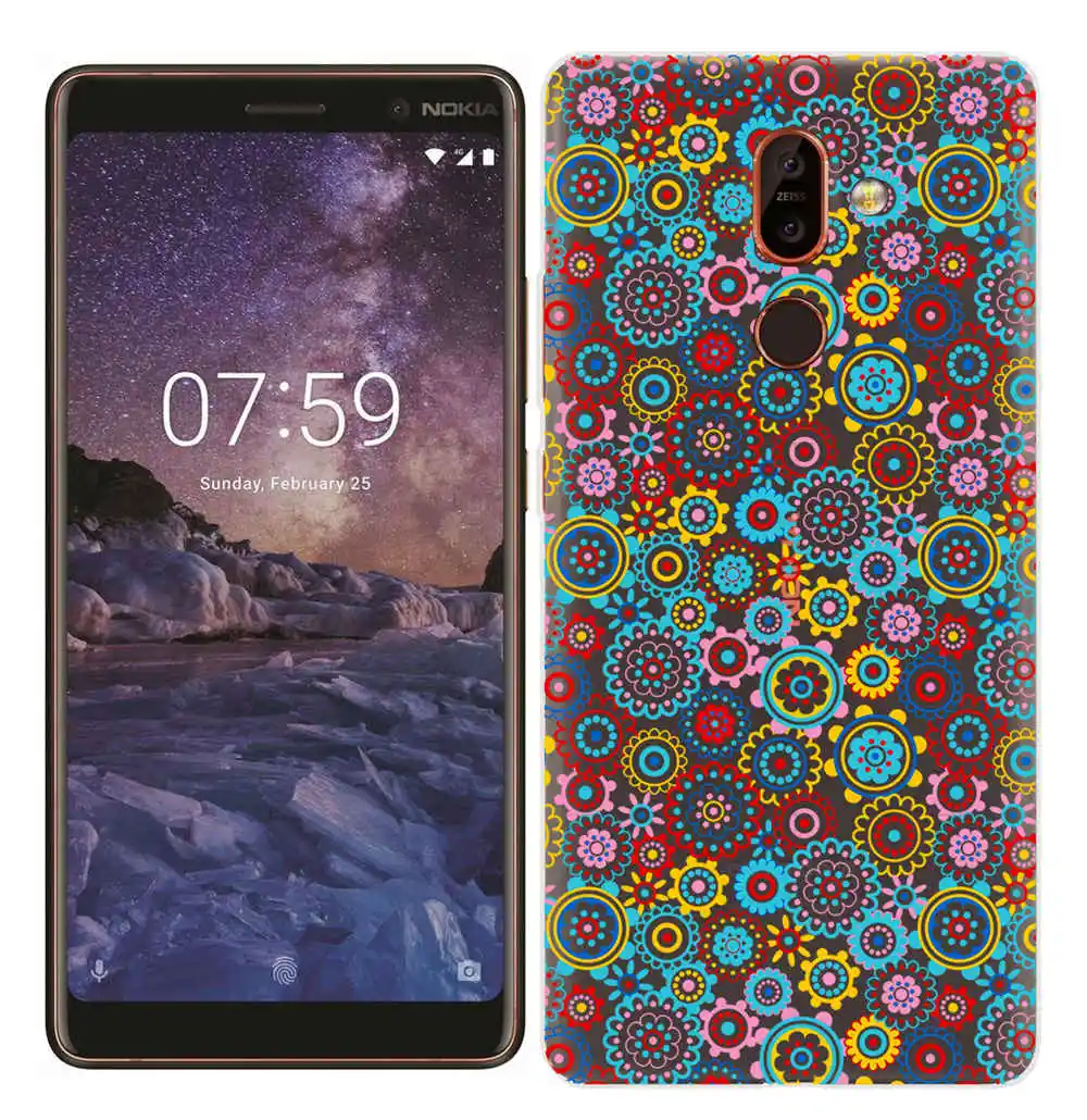 For Nokia 7 Plus Soft TPU Fundas Painted Silicone Case for Nokia 2.1 3.1 5.1 6.1 Smart Back Cover for Nokia 3 5 6 7 8 ShockProof (17)
