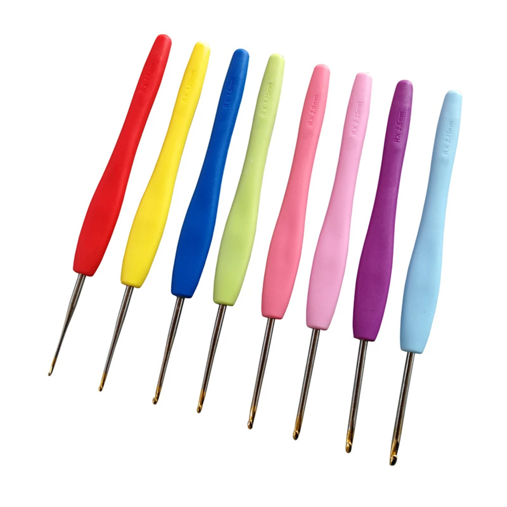 

60 set (9pcs/set ) Mixed Metal Hook Crochet Template Kit TPR Aluminum Knitting Needles For Loom Tool Band DIY Crafts