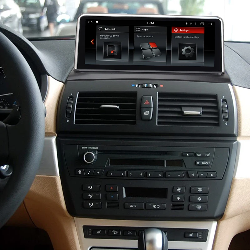 Автомобильный мультимедийный плеер для BMW X3 E83 2004 до 2010 10,2" Android 8,1 PX6 gps-навигатор и автомобильный навигатор Idrive