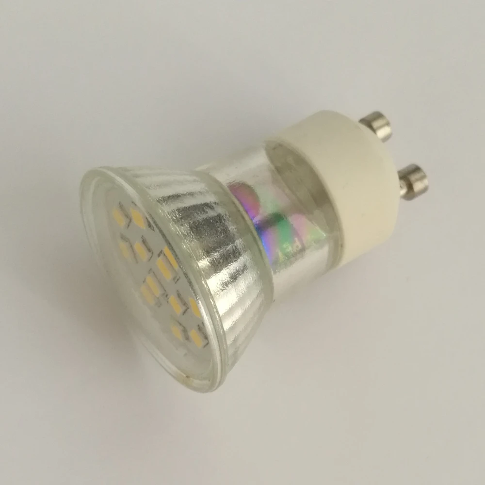 Стоимость 10 шт./лот мини 35 мм GU10 2,4 W 180LM 2835SMD Светодиодный прожектор AC220-240V