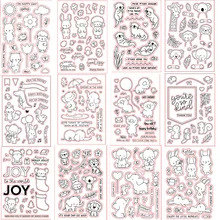 4*6 дюймов ME Слоны кролики свинья обезьяна Тигр Лев прозрачный штамп прозрачные штампы для DIY бумажные карточки для скрапбукинга ремесла