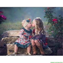 Алмазная вышивка, Ангел детский поцелуй полный, стразы, алмазная живопись на заказ, вышивка крестом, Алмазная мозаика Рождественский Декор