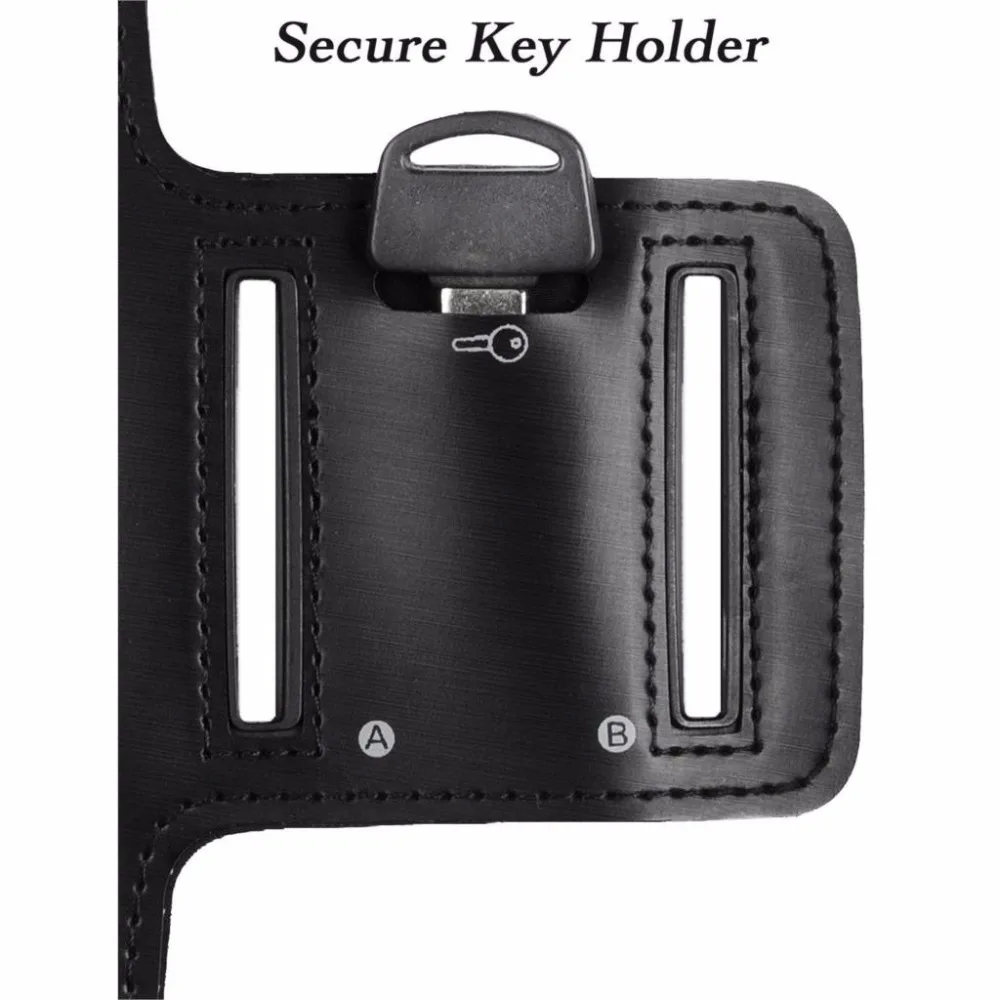 Waterproof Gym Running Sport Armband for iPhone 6 7 8 4.7inch with Key Hole - Black (6)
