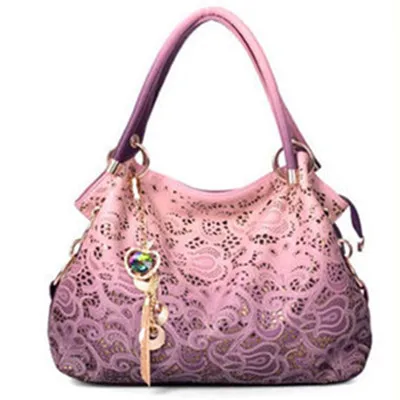 IMYOK, новая мода, одиночная натуральная кожа, сумка на плечо, женская сумка, Новая женская резная сумка, сумка через плечо, женская сумка - Цвет: Pink