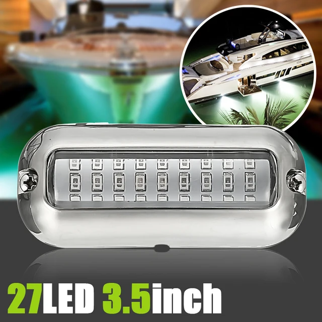 3.5inch Boat Lights LED 12V Marine Boat Lamp Underwater Waterproof 27LED Boats Light Navigation