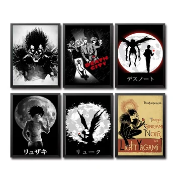 

Death Diary Canvas Fabric Poster Print 24x36inch Japanese Anime Picture for Living Room Wall Decor