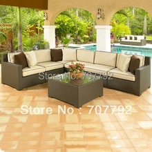 Открытый ротанга роскошный диван комплект