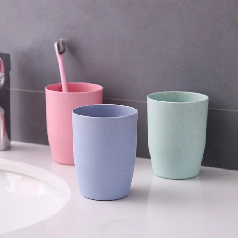 

1PCS Plastic Gargle Cup For Green Eco-friendly Bathroom Wash Tooth Mug Simple Circular Toothbrush Rinsing Cup Toiletries