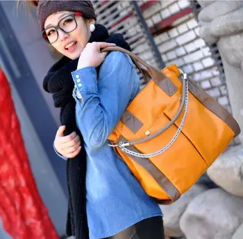 

Stylish new Korean version with double Pocket bag female bag unique design handbag shoulder bag