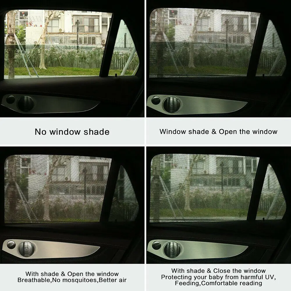 2 шт. боковое окно автомобиля солнцезащитный козырек на зеркало сетчатая крышка Щит Солнцезащитная УФ шторка протектор