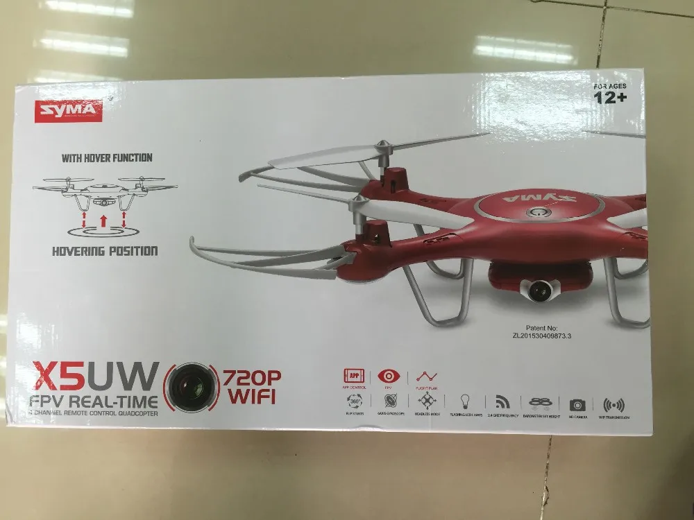 Новейшая модель; SYMA X5UW Дрон 720P WI-FI с видом от первого лица 2MP HD Камера вертолет высота удерживайте один ключ Land 2,4G 4CH 6 оси Квадрокоптер с дистанционным управлением