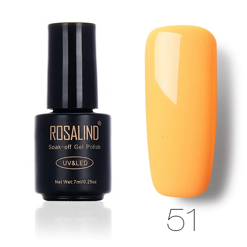 ROSALIND Гель-лак для ногтей 7 мл 58 свежих цветов Soak Off UV гибридный набор гель-лаков для ногтей для нейл-арта Маникюр для ногти гель лак - Цвет: 51