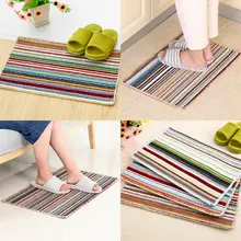 Кухня Ванная комната полосатый Печатный пол нескользящий коврик у двери ванной пол ковер домашний вход двери украшения воды абсорбент