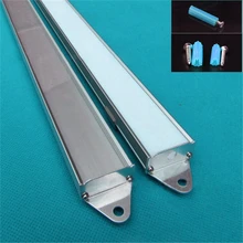 10 шт./лот 40 дюймов 1 м свет бар, мм 26 светодио дный двухрядные алюминиевый профиль матовая прозрачная крышка, светодио дный LED alu канала