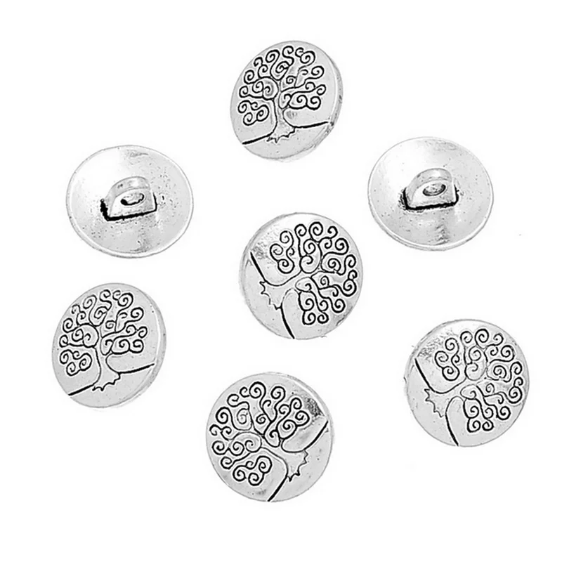 

Hoomall 50PCs Flower Metal Shank Buttons For Coats Needlework Sewing Children's Decorative Button For Clothes Scrapbooking