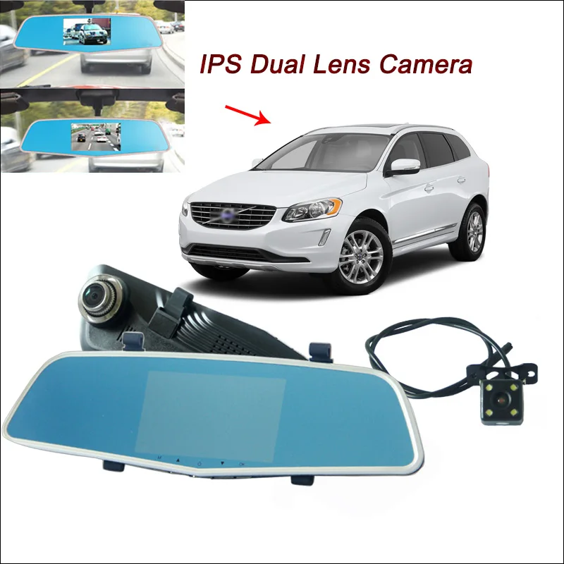 BigBigRoad For volvo xc60 xc70 xc90 Car DVR Rearview Mirror Video Recorder Dash cam Dual lens 5 inch IPS Screen Black Box BigBigRoad For volvo xc60 xc70 xc90 Car DVR Rearview Mirror Video Recorder Dash cam Dual lens 5 inch IPS Screen Black Box