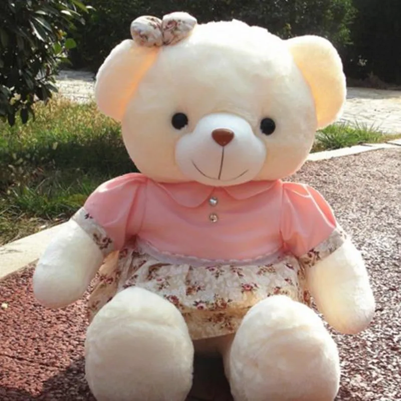 

CXZYKING 55CM Plush Toys Teddy Bear Wears Bow For Wedding Bear Gift Animal Plush Bear Stuffed Soft Toys