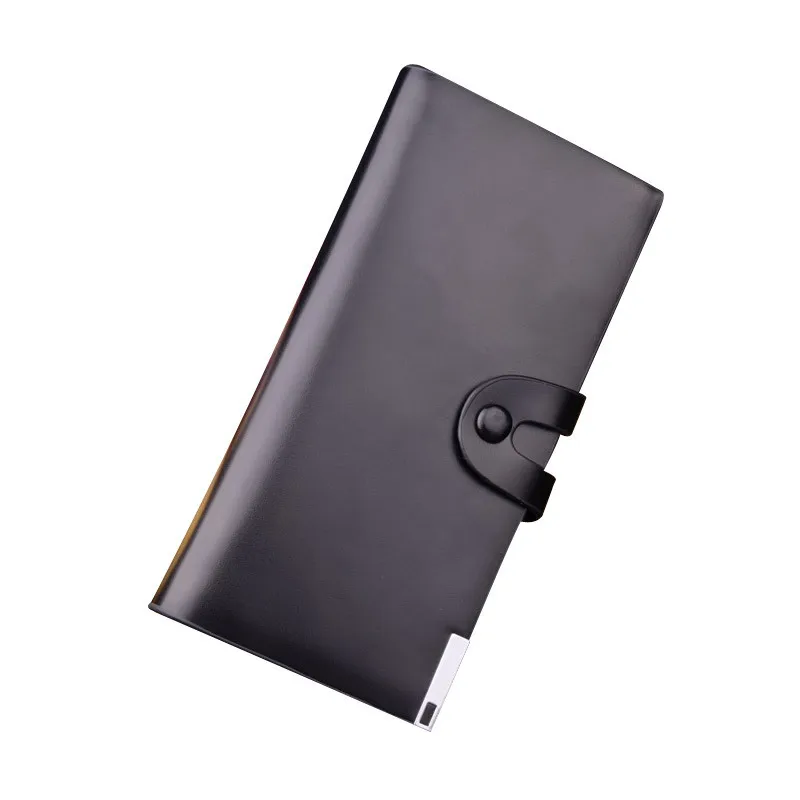 

2019 New Men's PU Leather Wallet Vintage Leather Bifold Long Wallet Photo Card Holder Purse Coin Pocket Designer Men Wallet