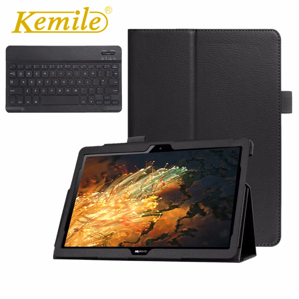 Kemile Bluetooth клавиатура чехол для Huawei MediaPad T3 10 AGS L09 L03 9 6 Планшет тонкий умный кожаный