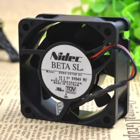 

Original Nidec D06A-24TS8 01 0.15A 60*60*25MM 24VDC 2 wire inverter fan