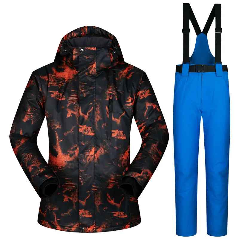 Ski Jacket Men Warm Clothing Skiing And Snowboarding Suit Jacket+Pants Male Windproof Waterproof Wear Winter Brands Men Ski Suit