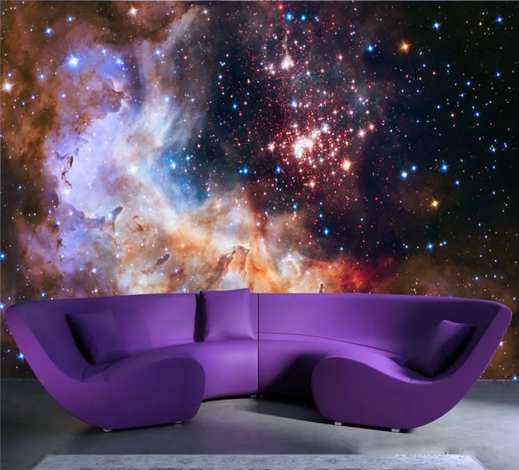 3D фото на заказ Великолепная галактика фото обои Звездная ночь настенная живопись Домашний декор Детская Спальня Декор для гостиной