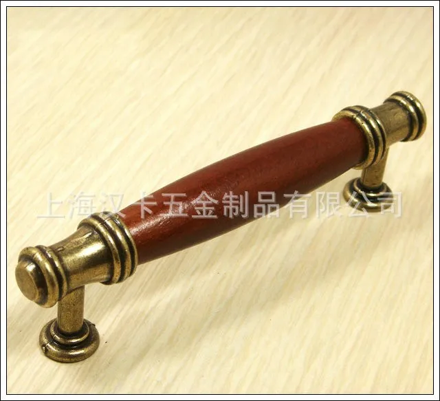

Solid wood furniture cupboard door handle green bronze mounted mahogany foot