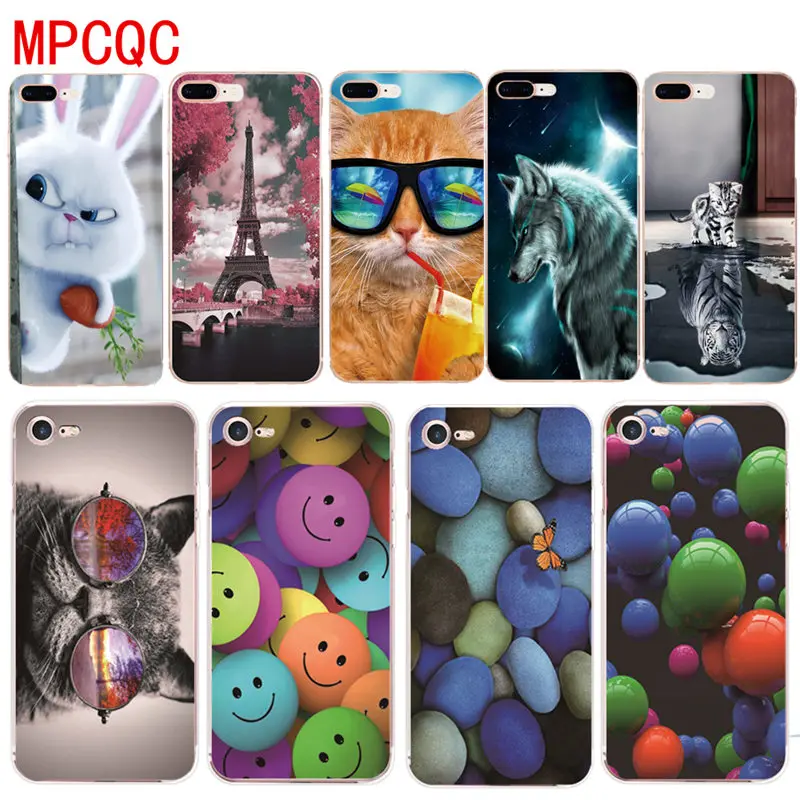 MPCQC high quality Phone Case for iphone X 6 7 8 fine Painted TPU Anti-fall Soft case Back Cover 6s plus |