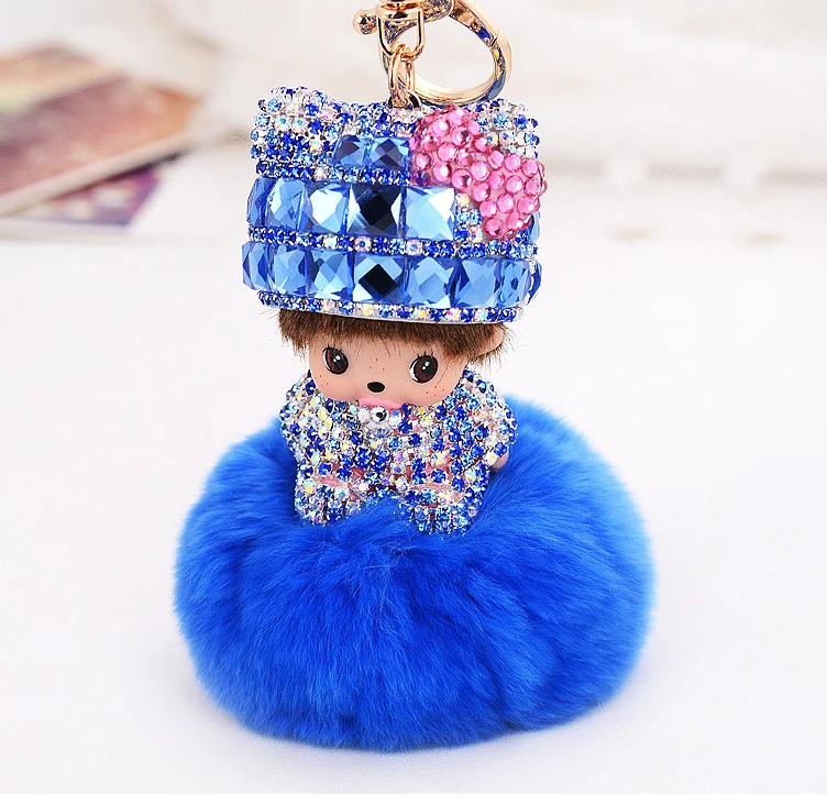 Monchichi Monchichi Porte-clés Luffy Mignon Kering Clé De Voiture Créative Cloche Pendentif