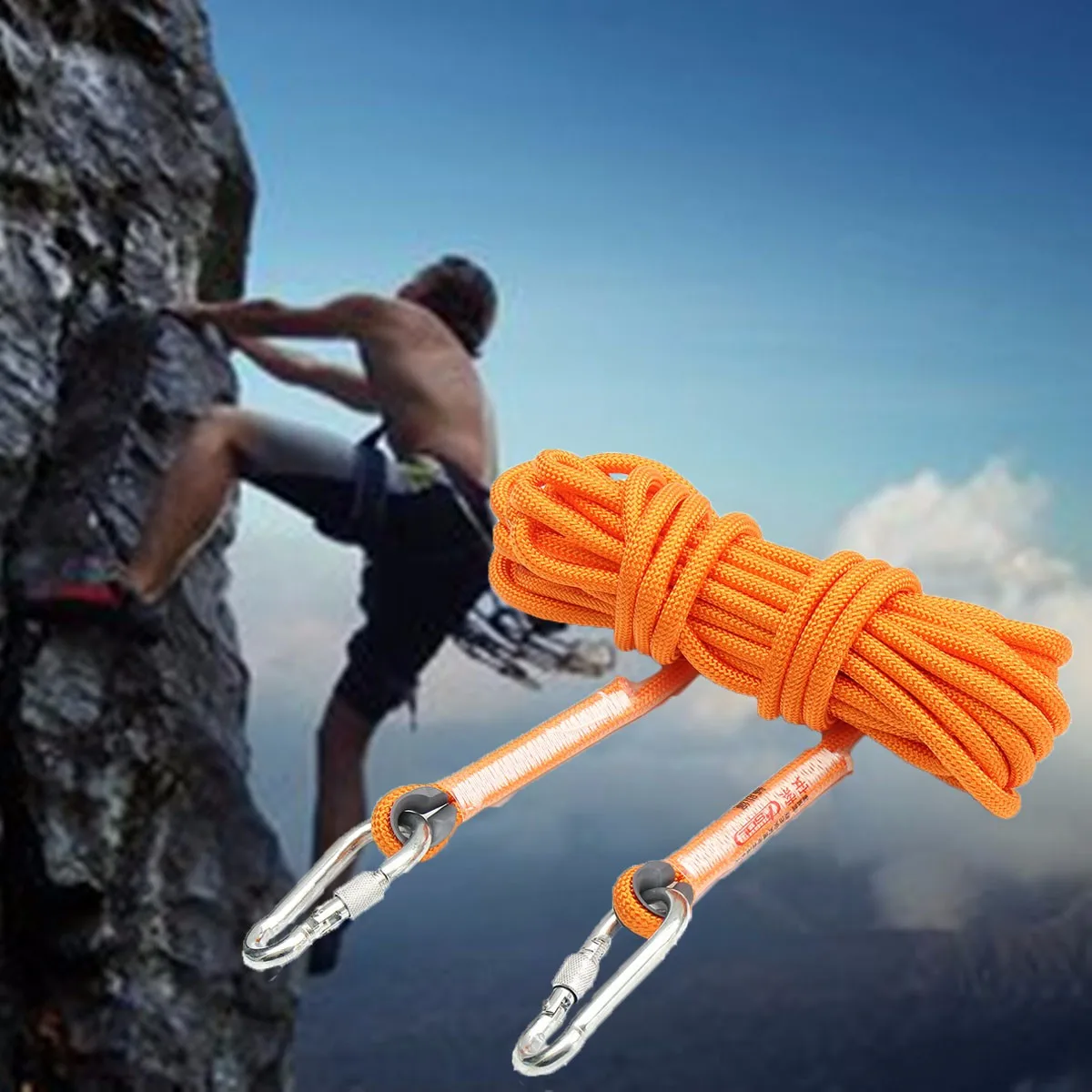 10M Outdoor Rope Climbing Safety Rope paracord Durable Hiking