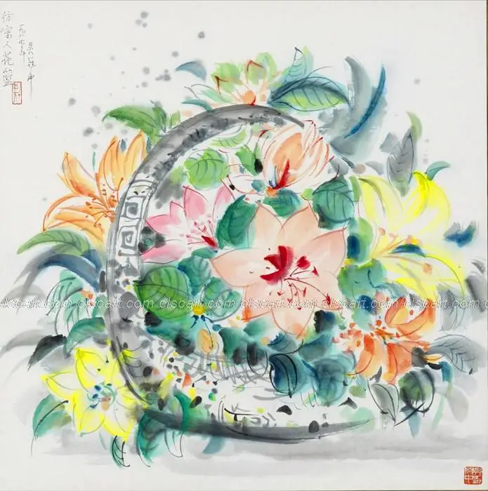 Wu Guan Zhong decorative acrylic panels wall canvas Bathroom background