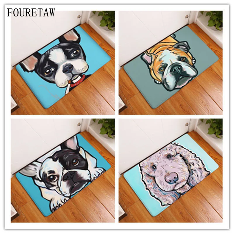Креативный милый с комнатным бульдогом граница колли Пудель Чихуахуа собака гостиная спальня Настольный коврик Anit-slip домашний прямоугольник Пол Ковер