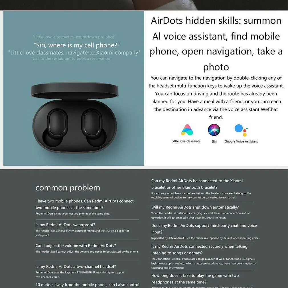 Xiaomi AirDots Earphone Redmi Bluetooth 