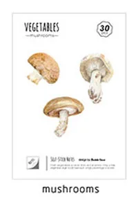 EZONE растительная липкая заметка дизайн каваи цветная капуста/грибы/Горох Блокнот N раз стикер Закладка школьные принадлежности - Цвет: Mushrooms