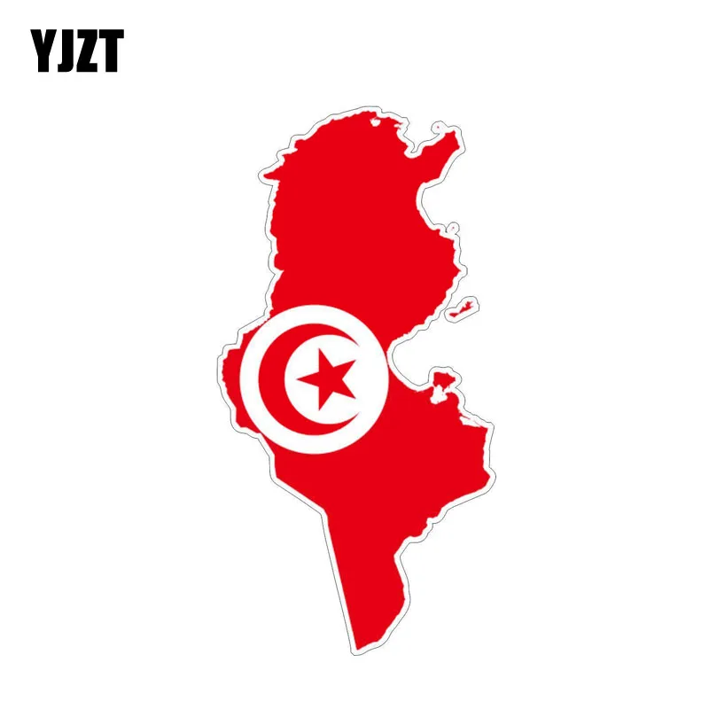 4 x Autocollant sticker voiture moto valise pc portable drapeau tunisie tunisien